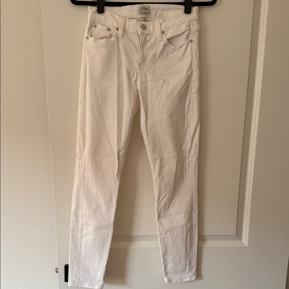 J. Crew Trademark Toothpick Jeans in White